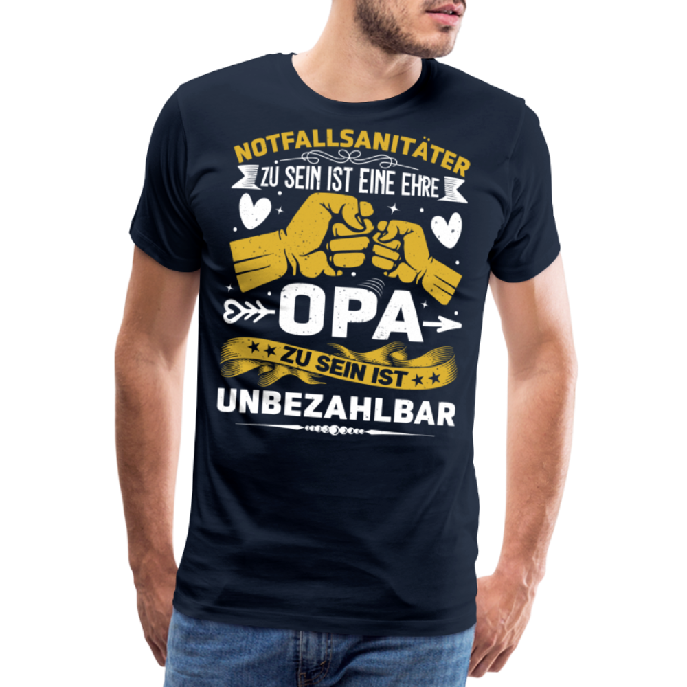 Notfallsanitäter Opa lustiges Premium T-Shirt Herren - Navy