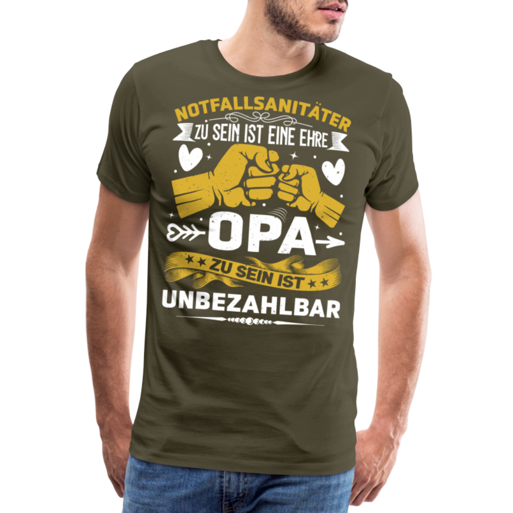 Notfallsanitäter Opa lustiges Premium T-Shirt Herren - Khaki