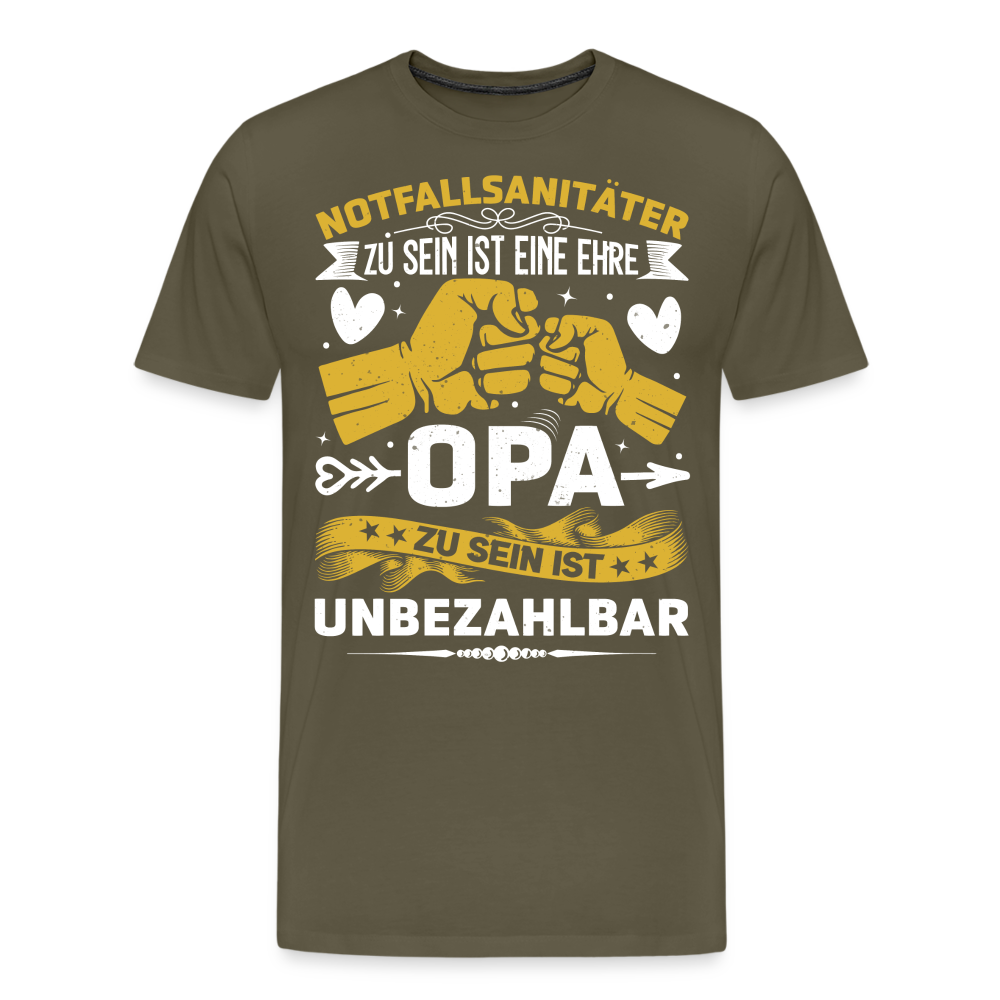 Notfallsanitäter Opa lustiges Premium T-Shirt Herren - Khaki