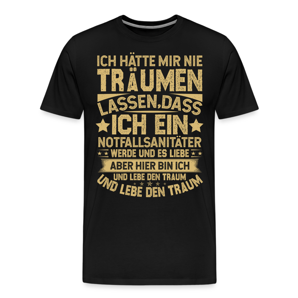 Notfallsanitäter Traumjob lustiges Premium T-Shirt Herren - Schwarz