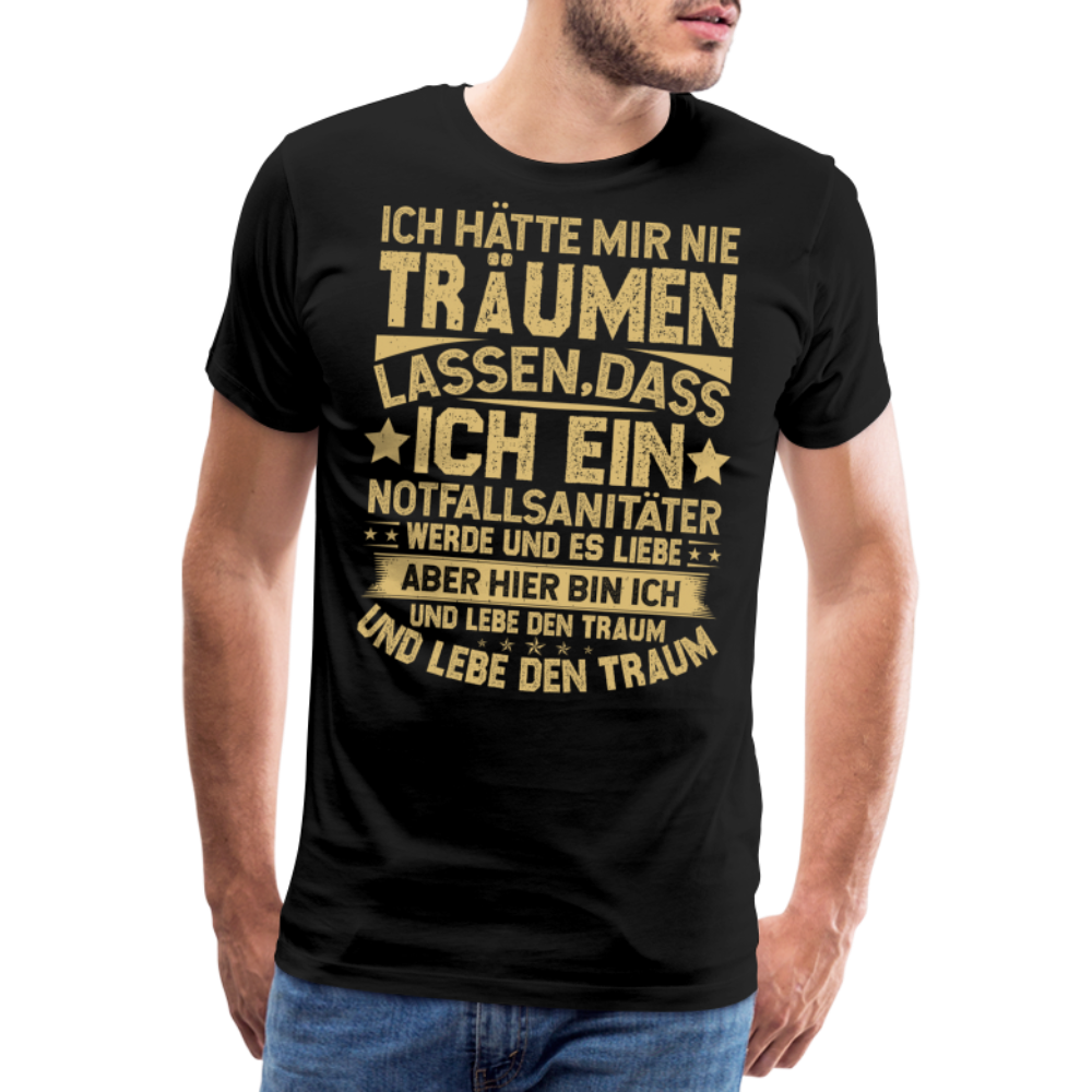 Notfallsanitäter Traumjob lustiges Premium T-Shirt Herren - Schwarz