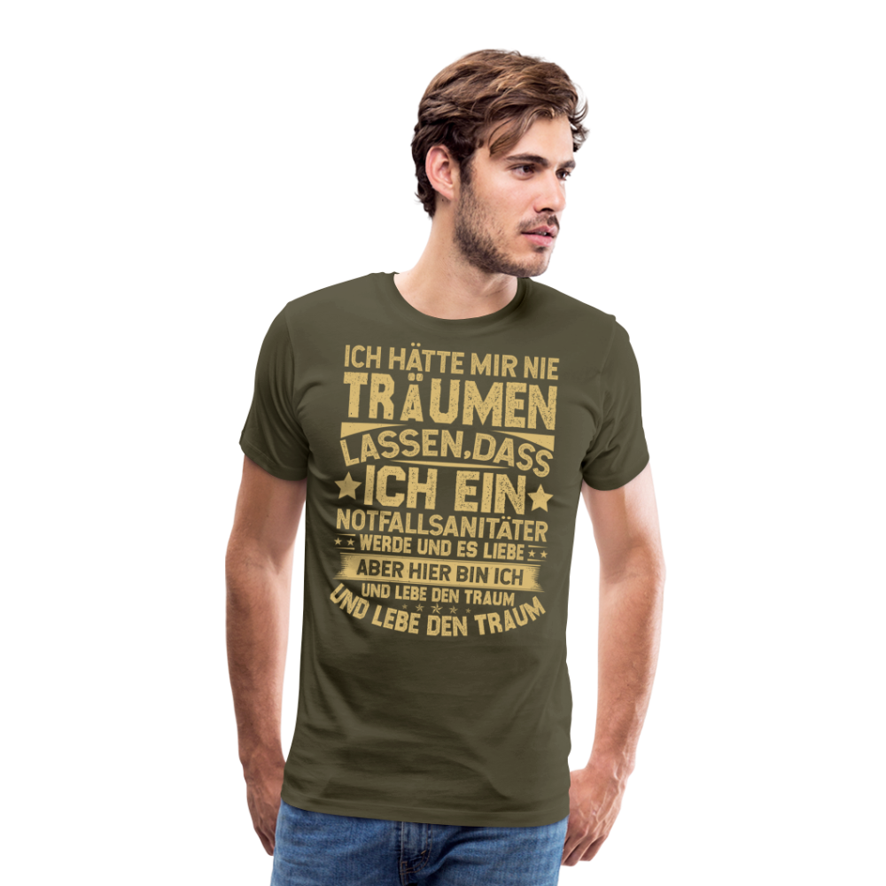 Notfallsanitäter Traumjob lustiges Premium T-Shirt Herren - Khaki