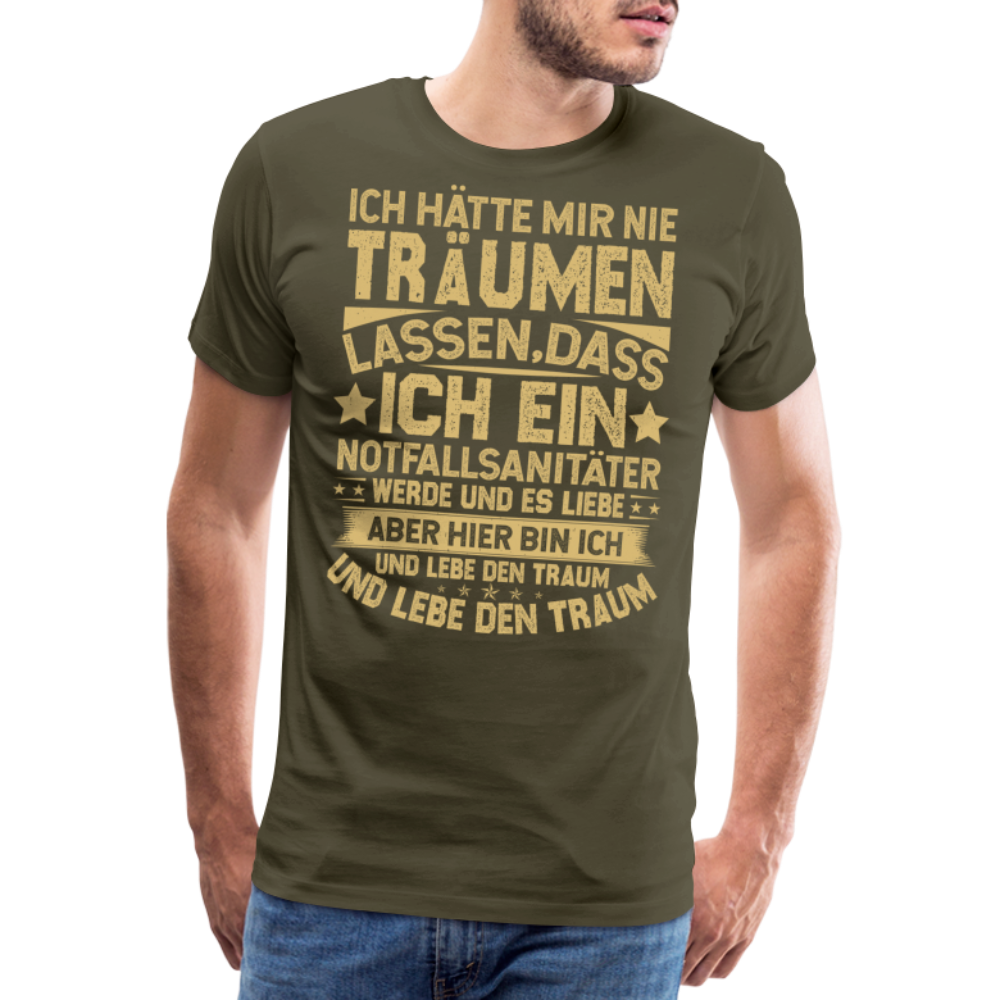 Notfallsanitäter Traumjob lustiges Premium T-Shirt Herren - Khaki