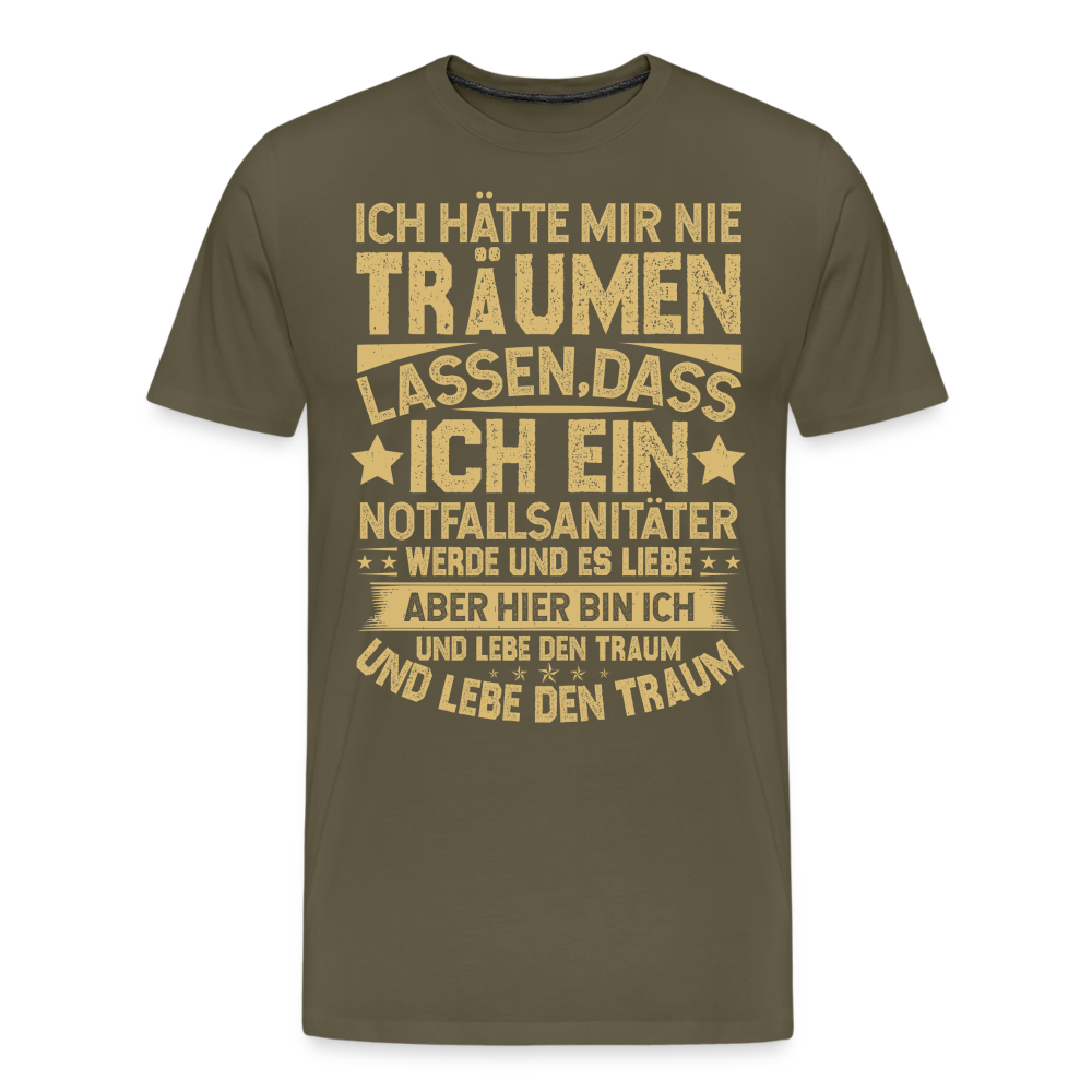 Notfallsanitäter Traumjob lustiges Premium T-Shirt Herren - Khaki