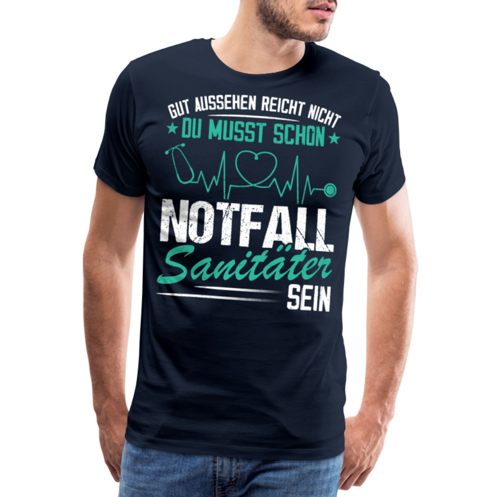 Notfallsanitäter gut aussehen reicht nicht lustiges Premium T-Shirt Herren - Navy