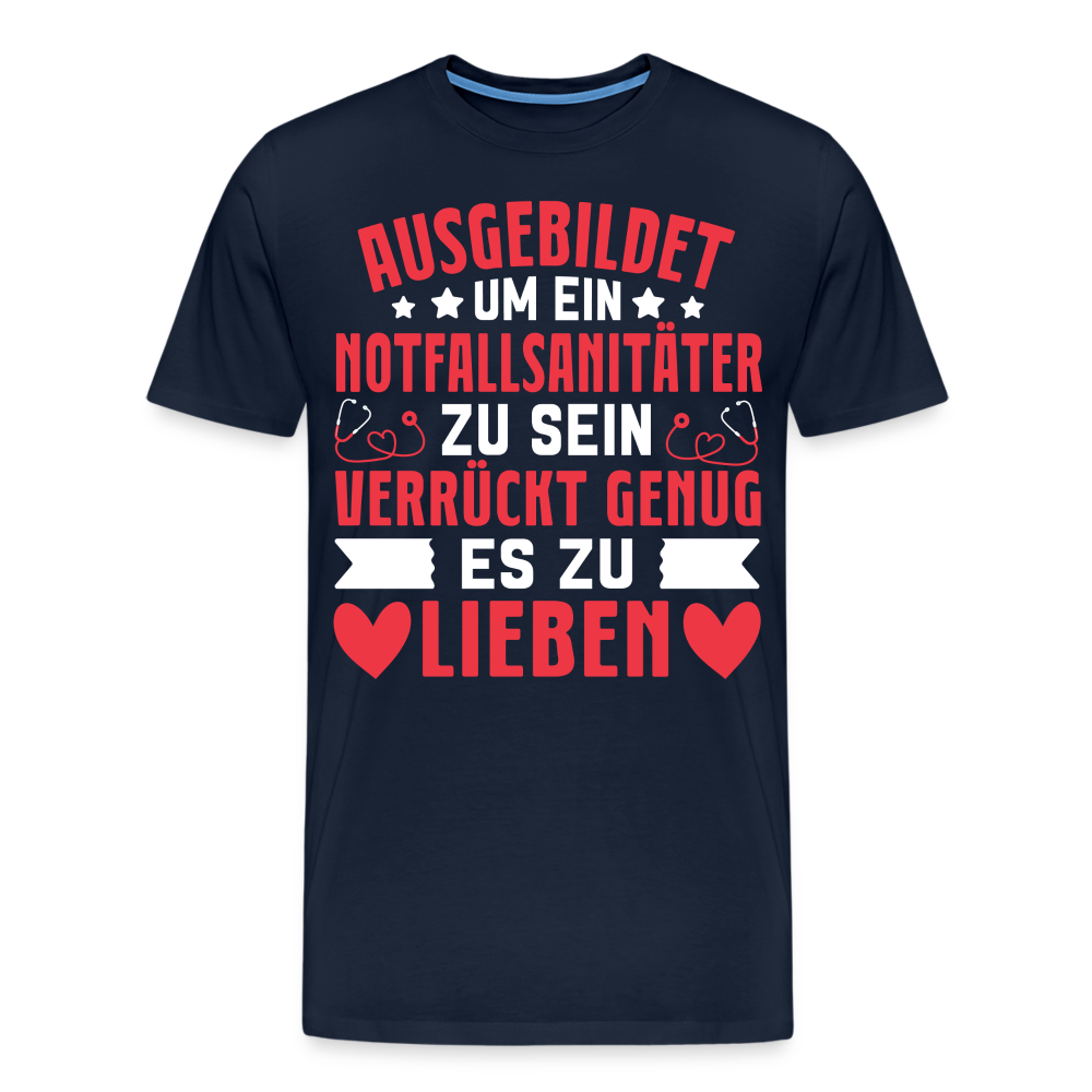 Notfallsanitäter Jobliebe lustiges Premium T-Shirt Herren - Navy