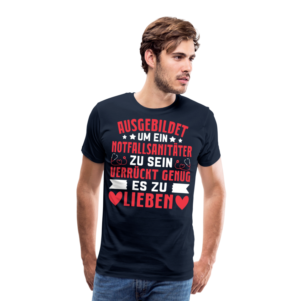 Notfallsanitäter Jobliebe lustiges Premium T-Shirt Herren - Navy