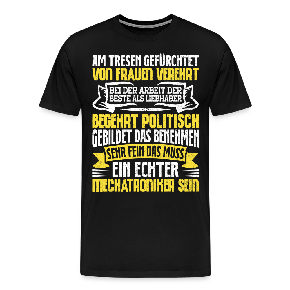 ein echter Mechatroniker lustiges Premium T-Shirt Herren - Schwarz