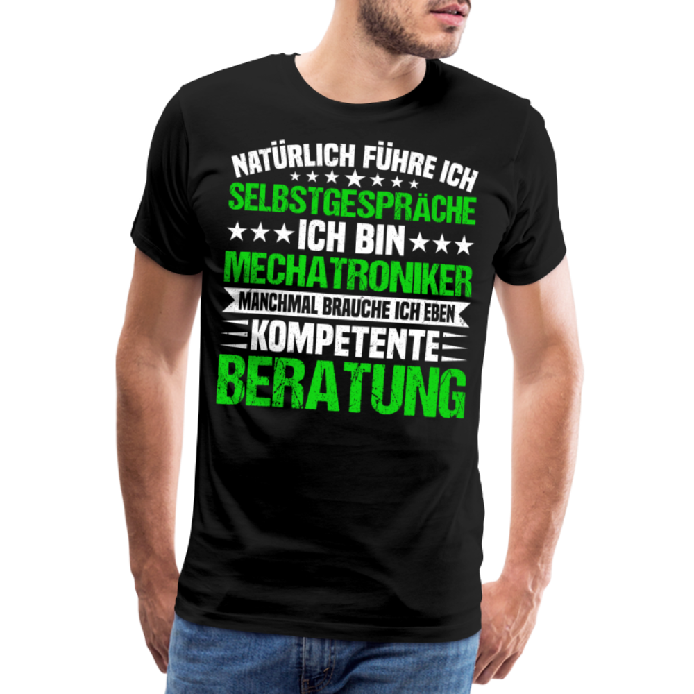 Mechatroniker kompetente Beratung lustiges Premium T-Shirt Herren - Schwarz