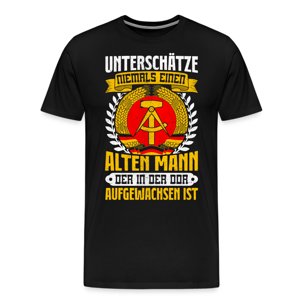 Alter Mann DDR lustiges Premium T-Shirt Herren - Schwarz