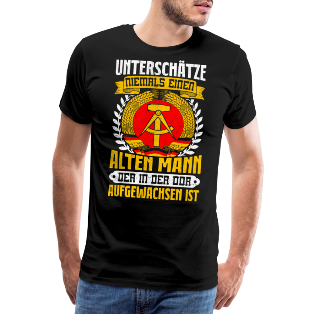 Alter Mann DDR lustiges Premium T-Shirt Herren - Schwarz