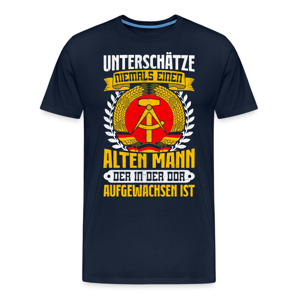 Alter Mann DDR lustiges Premium T-Shirt Herren - Navy