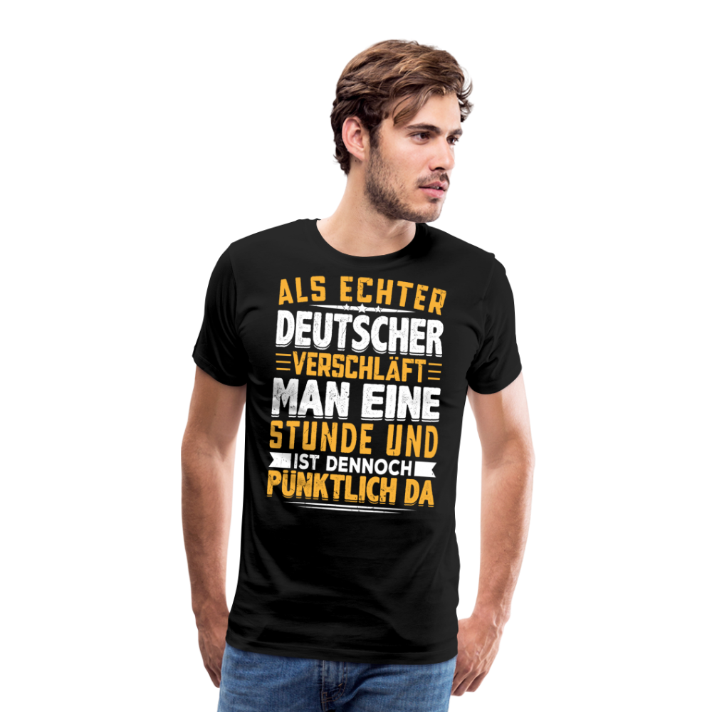 Echter Deutscher lustiges Premium T-Shirt Herren - Schwarz