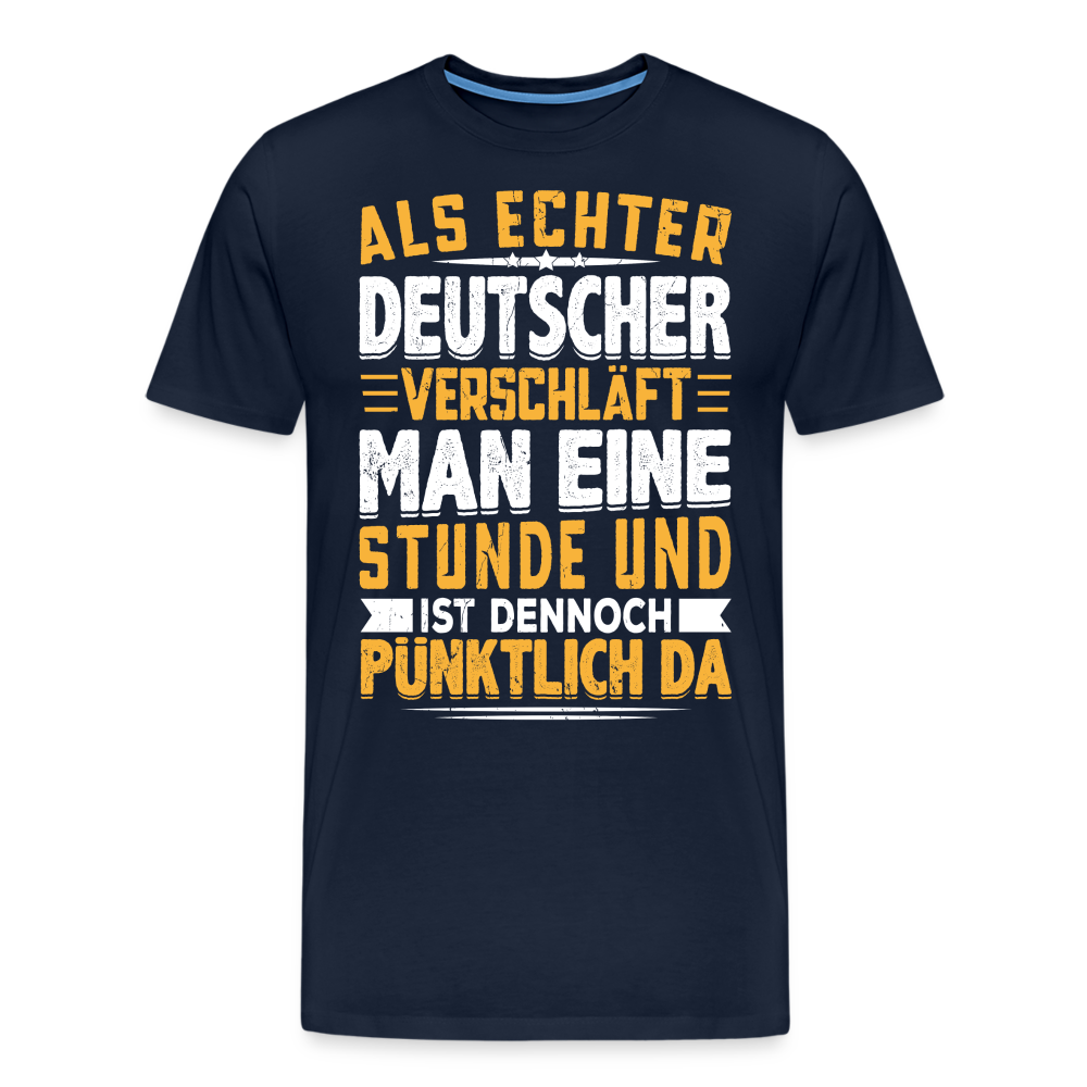 Echter Deutscher lustiges Premium T-Shirt Herren - Navy