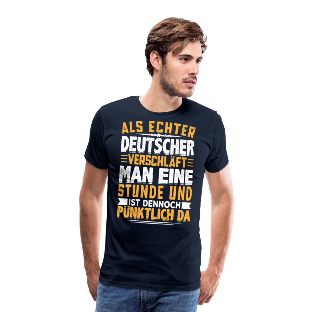 Echter Deutscher lustiges Premium T-Shirt Herren - Navy