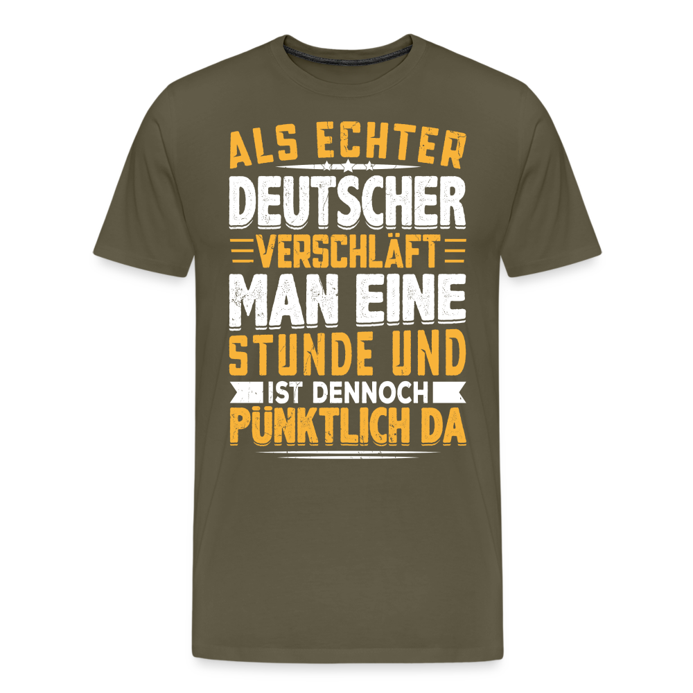 Echter Deutscher lustiges Premium T-Shirt Herren - Khaki