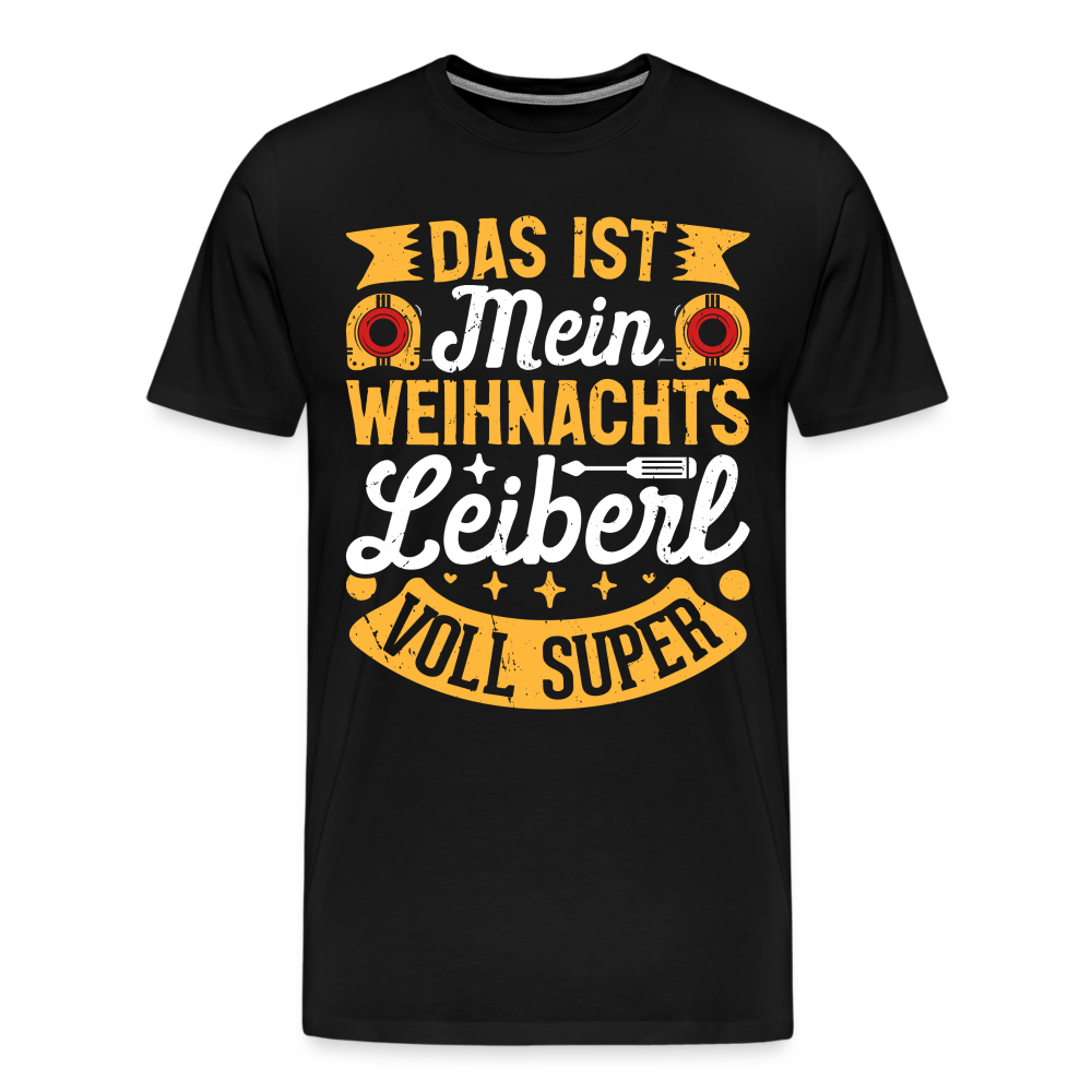 mein Weihnachtsleiberl lustiges Premium T-Shirt Herren - Schwarz