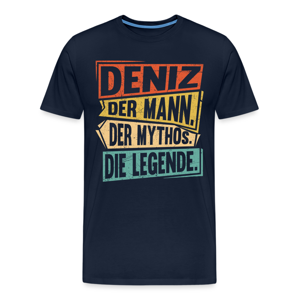 Deniz Mann Mythos Legende lustiges Premium T-Shirt Herren - Navy