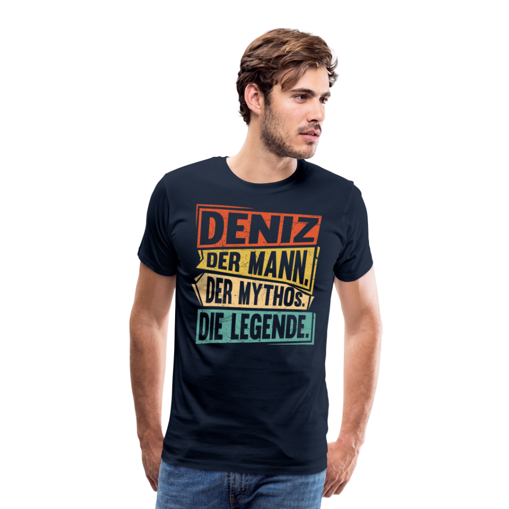 Deniz Mann Mythos Legende lustiges Premium T-Shirt Herren - Navy