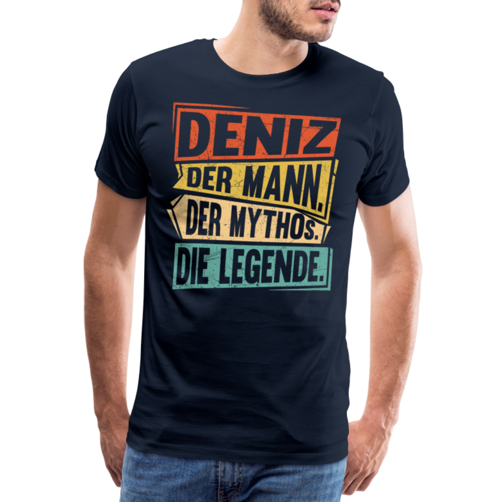 Deniz Mann Mythos Legende lustiges Premium T-Shirt Herren - Navy