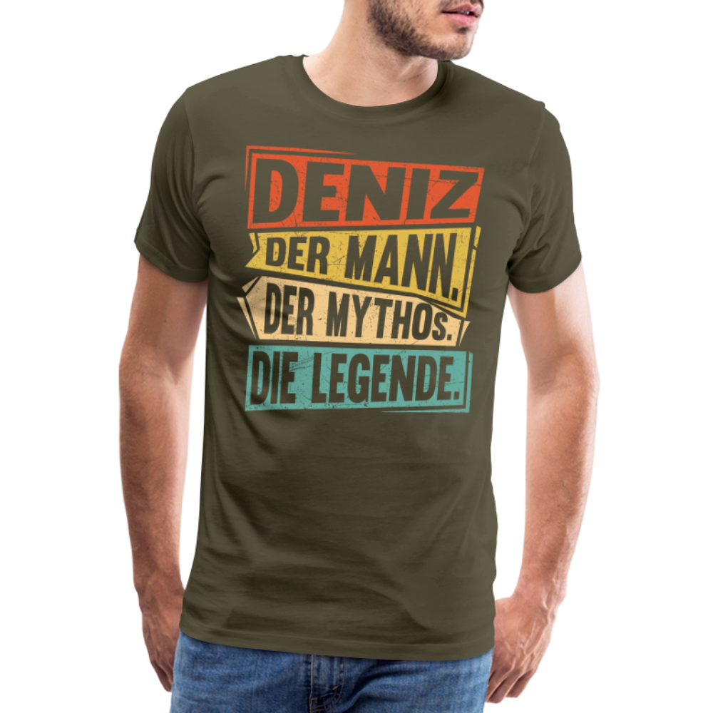 Deniz Mann Mythos Legende lustiges Premium T-Shirt Herren - Khaki