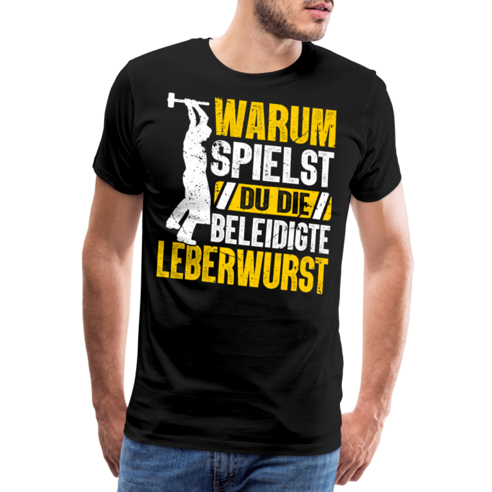 Beleidigte Leberwurst lustiges Premium T-Shirt Herren - Schwarz