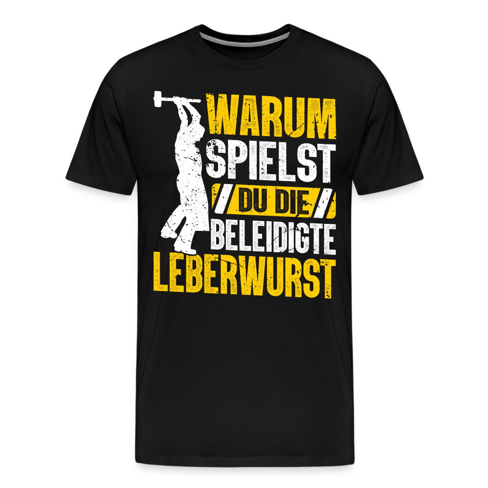 Beleidigte Leberwurst lustiges Premium T-Shirt Herren - Schwarz