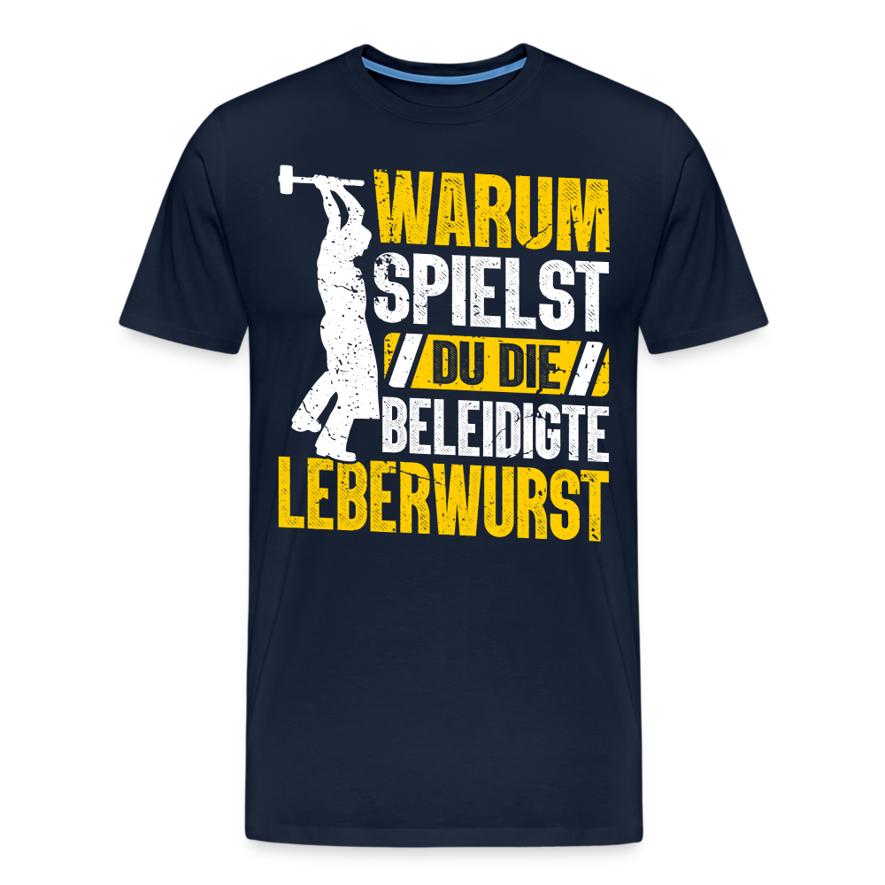 Beleidigte Leberwurst lustiges Premium T-Shirt Herren - Navy