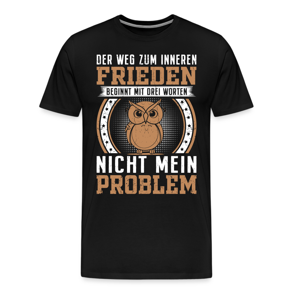 Der Weg zum inneren Frieden lustiges Premium T-Shirt Herren - Schwarz