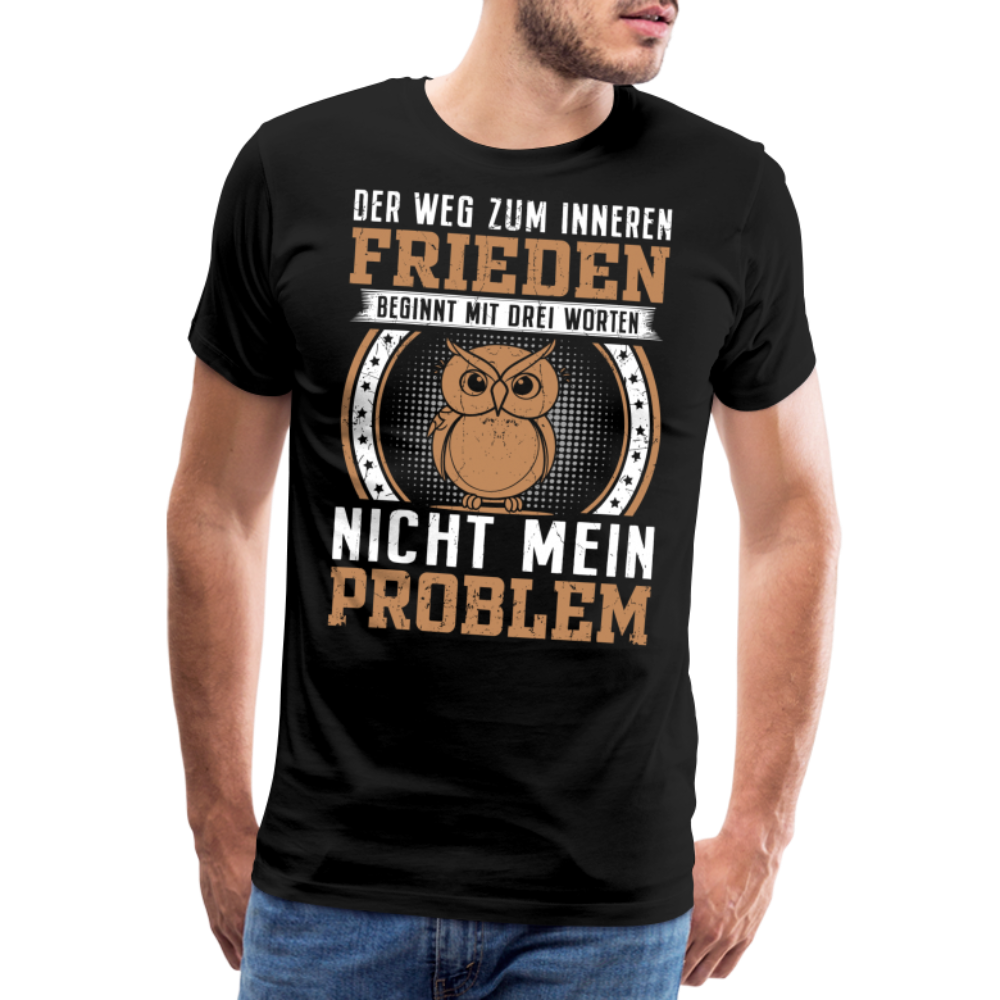 Der Weg zum inneren Frieden lustiges Premium T-Shirt Herren - Schwarz