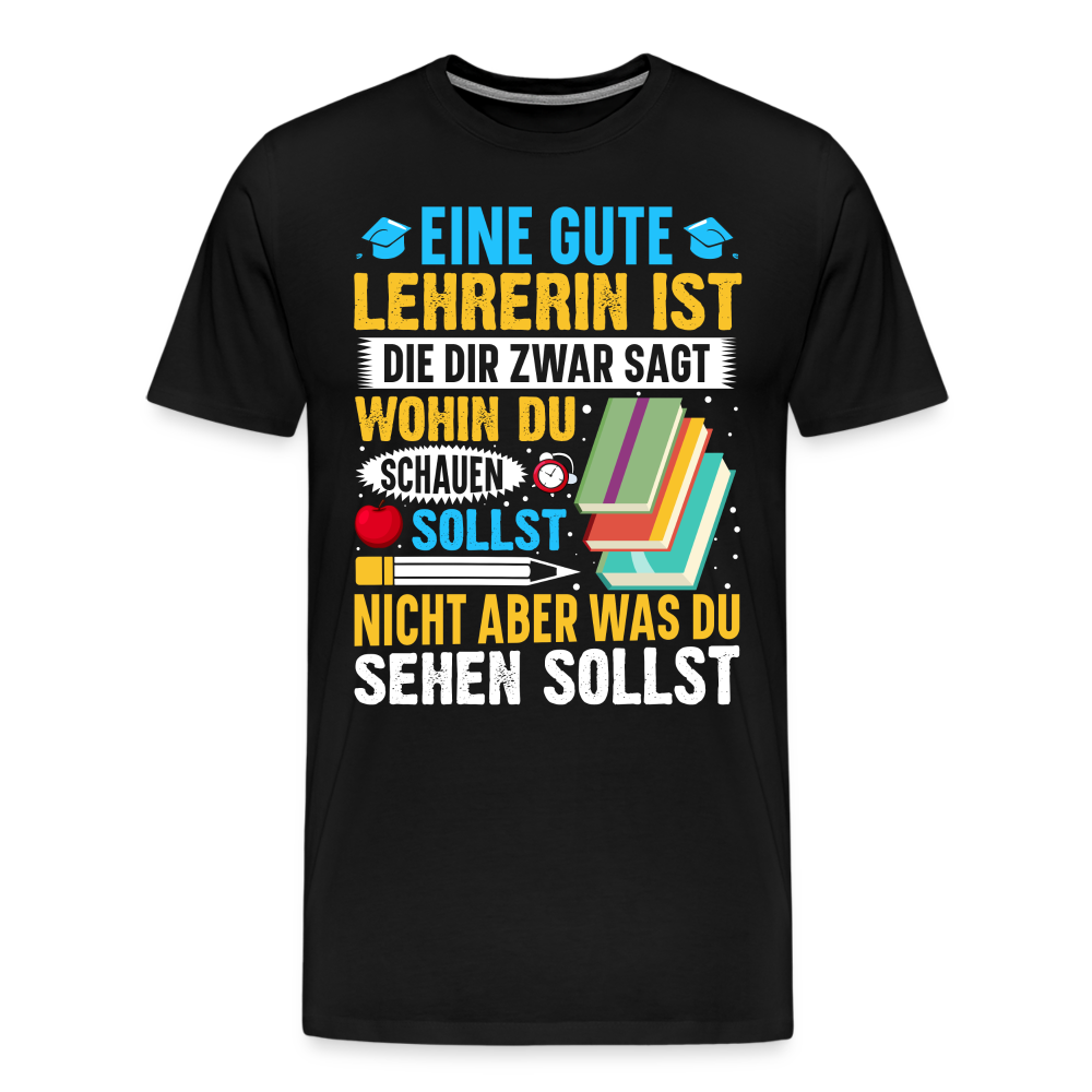 Gute Lehrerin lustiges Premium T-Shirt Herren - Schwarz