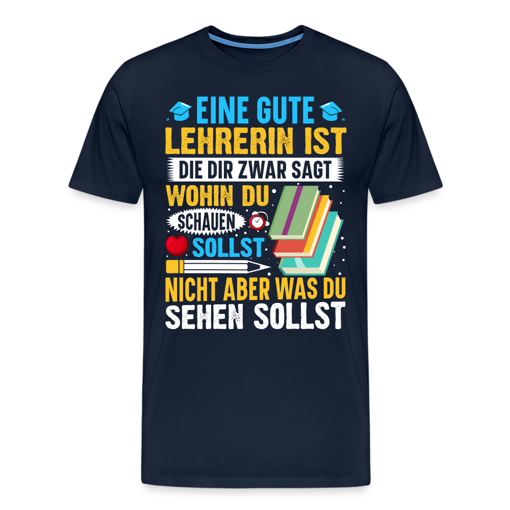 Gute Lehrerin lustiges Premium T-Shirt Herren - Navy