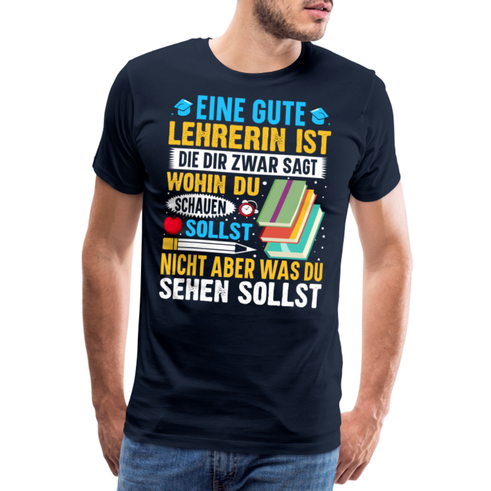Gute Lehrerin lustiges Premium T-Shirt Herren - Navy