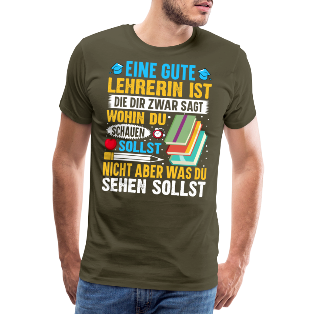 Gute Lehrerin lustiges Premium T-Shirt Herren - Khaki