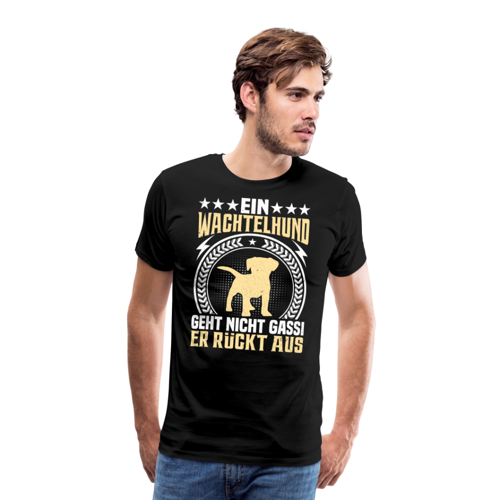 Ein Wachtelhund geht nicht gassi lustiges Premium T-Shirt Herren - Schwarz