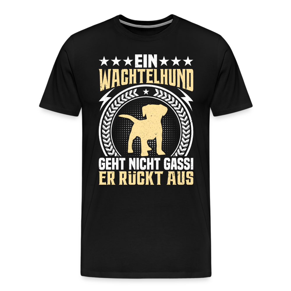 Ein Wachtelhund geht nicht gassi lustiges Premium T-Shirt Herren - Schwarz