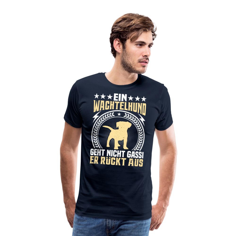 Ein Wachtelhund geht nicht gassi lustiges Premium T-Shirt Herren - Navy