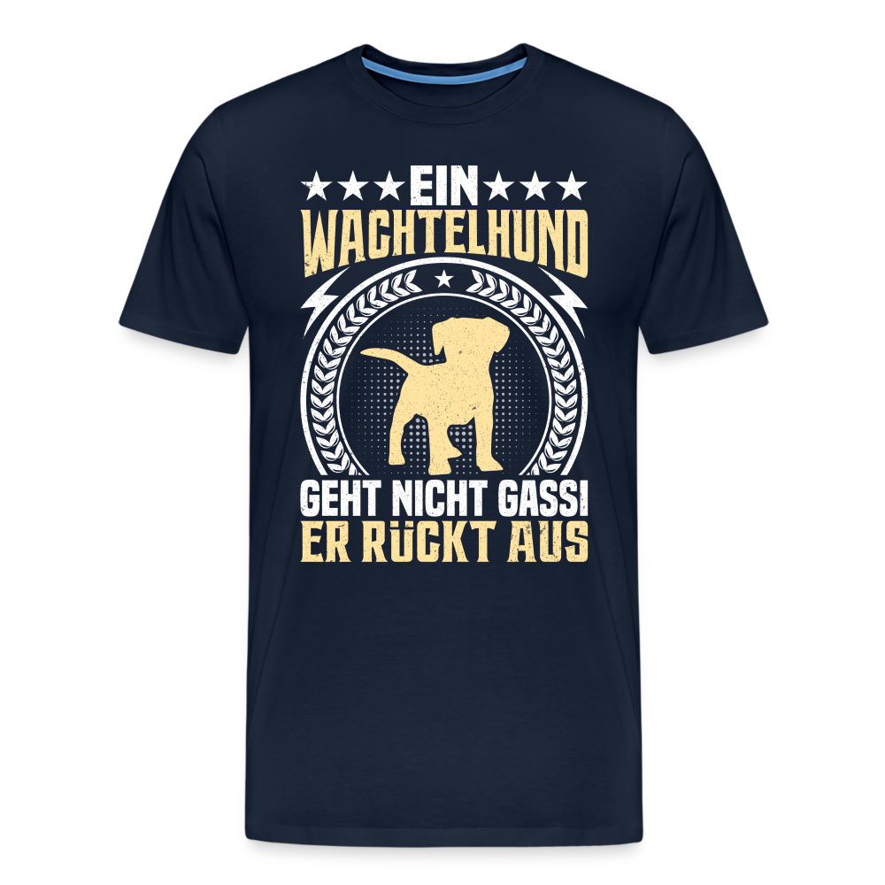 Ein Wachtelhund geht nicht gassi lustiges Premium T-Shirt Herren - Navy