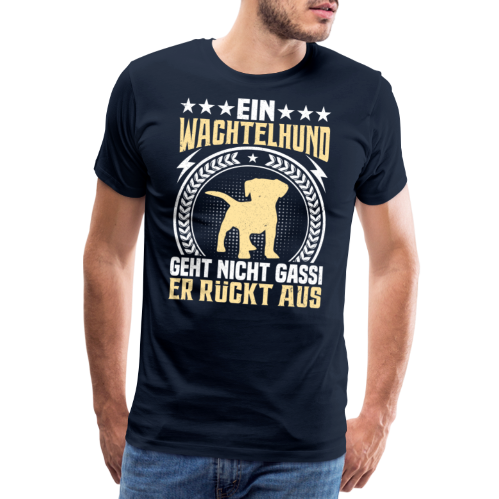 Ein Wachtelhund geht nicht gassi lustiges Premium T-Shirt Herren - Navy