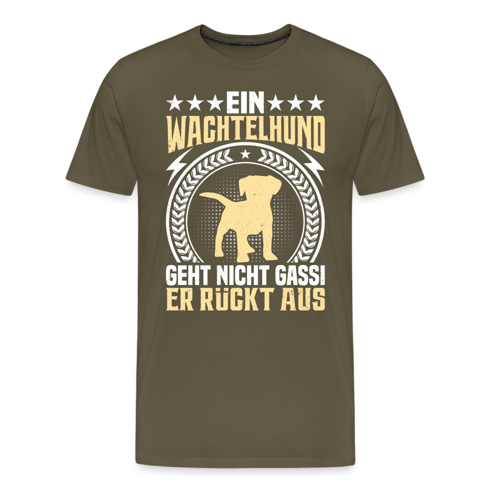 Ein Wachtelhund geht nicht gassi lustiges Premium T-Shirt Herren - Khaki