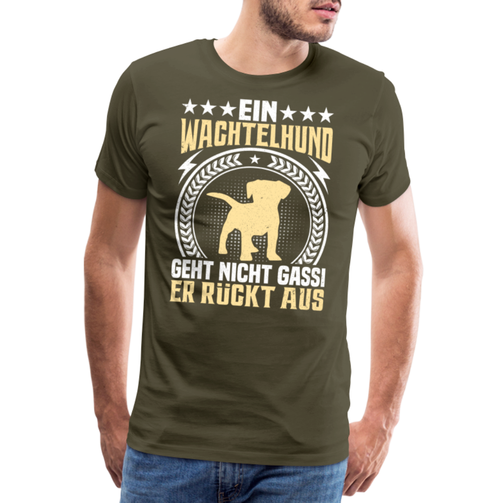 Ein Wachtelhund geht nicht gassi lustiges Premium T-Shirt Herren - Khaki