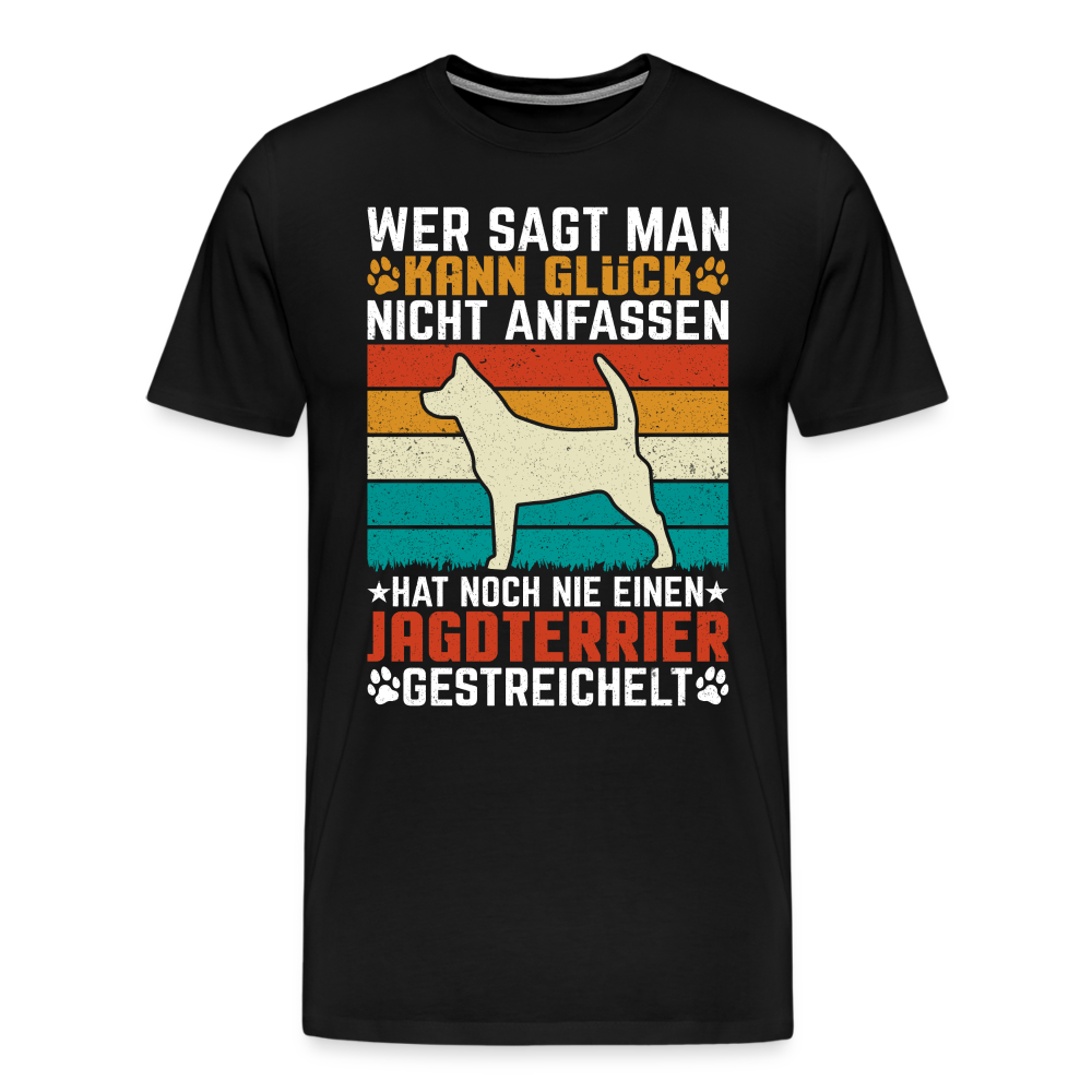 Jagdterrier lustiges Premium T-Shirt Herren - Schwarz