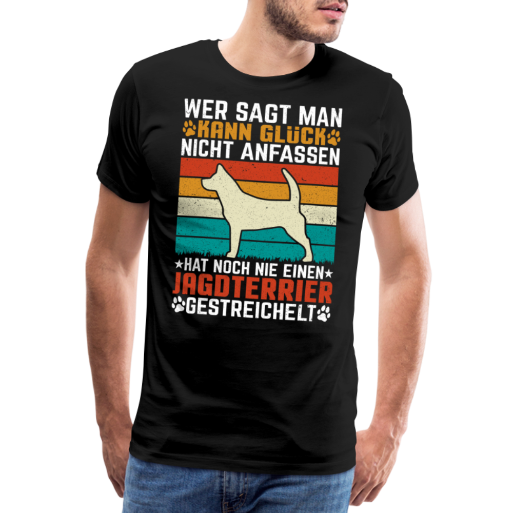 Jagdterrier lustiges Premium T-Shirt Herren - Schwarz