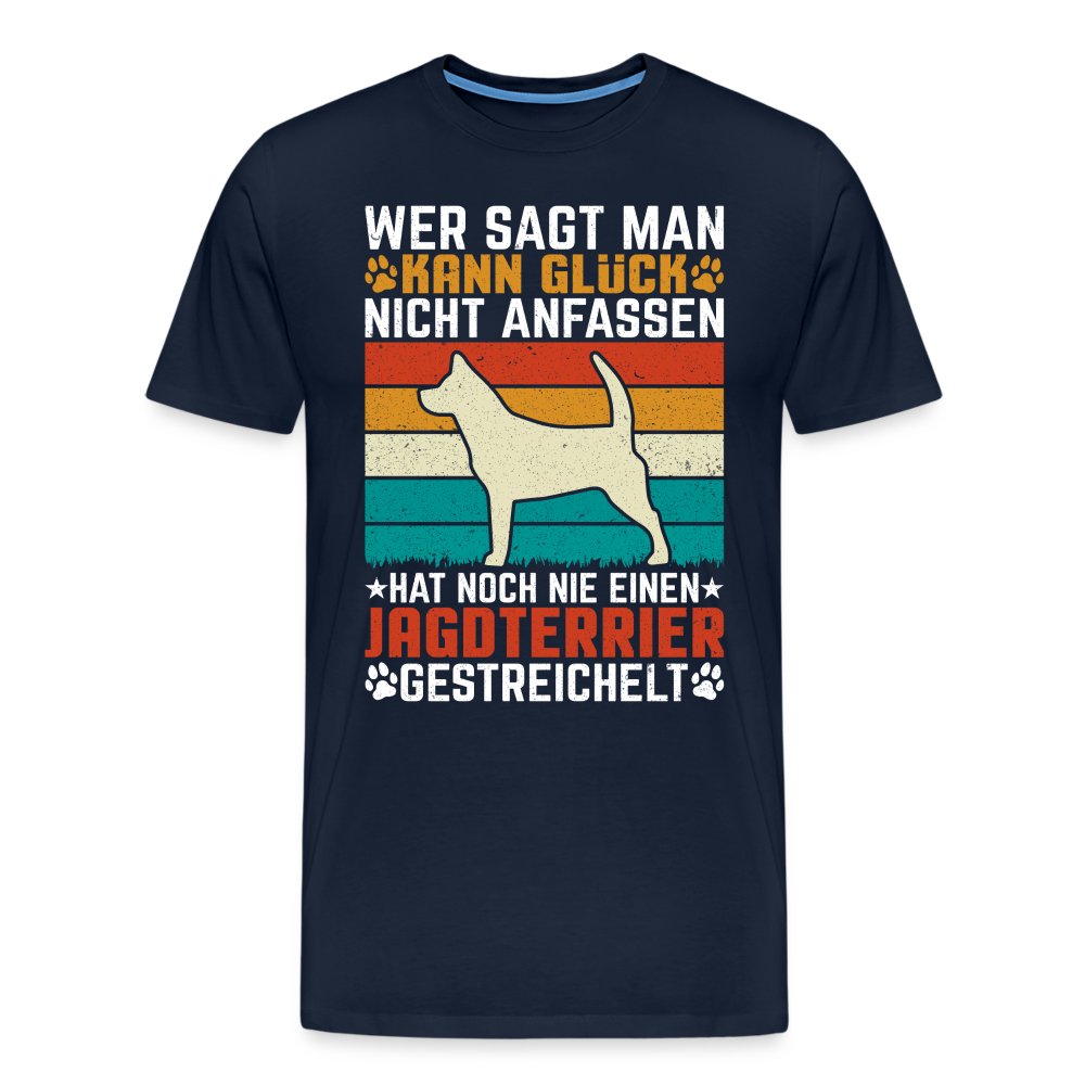 Jagdterrier lustiges Premium T-Shirt Herren - Navy