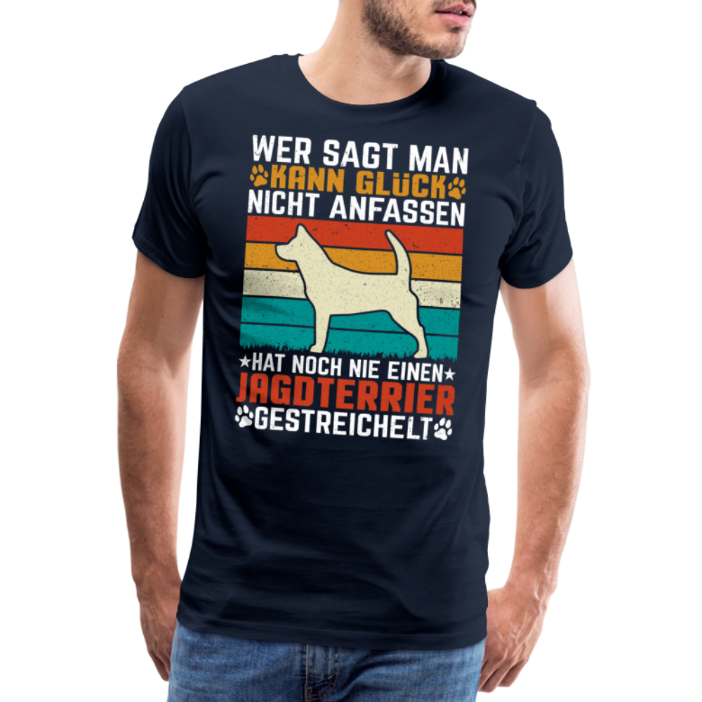 Jagdterrier lustiges Premium T-Shirt Herren - Navy