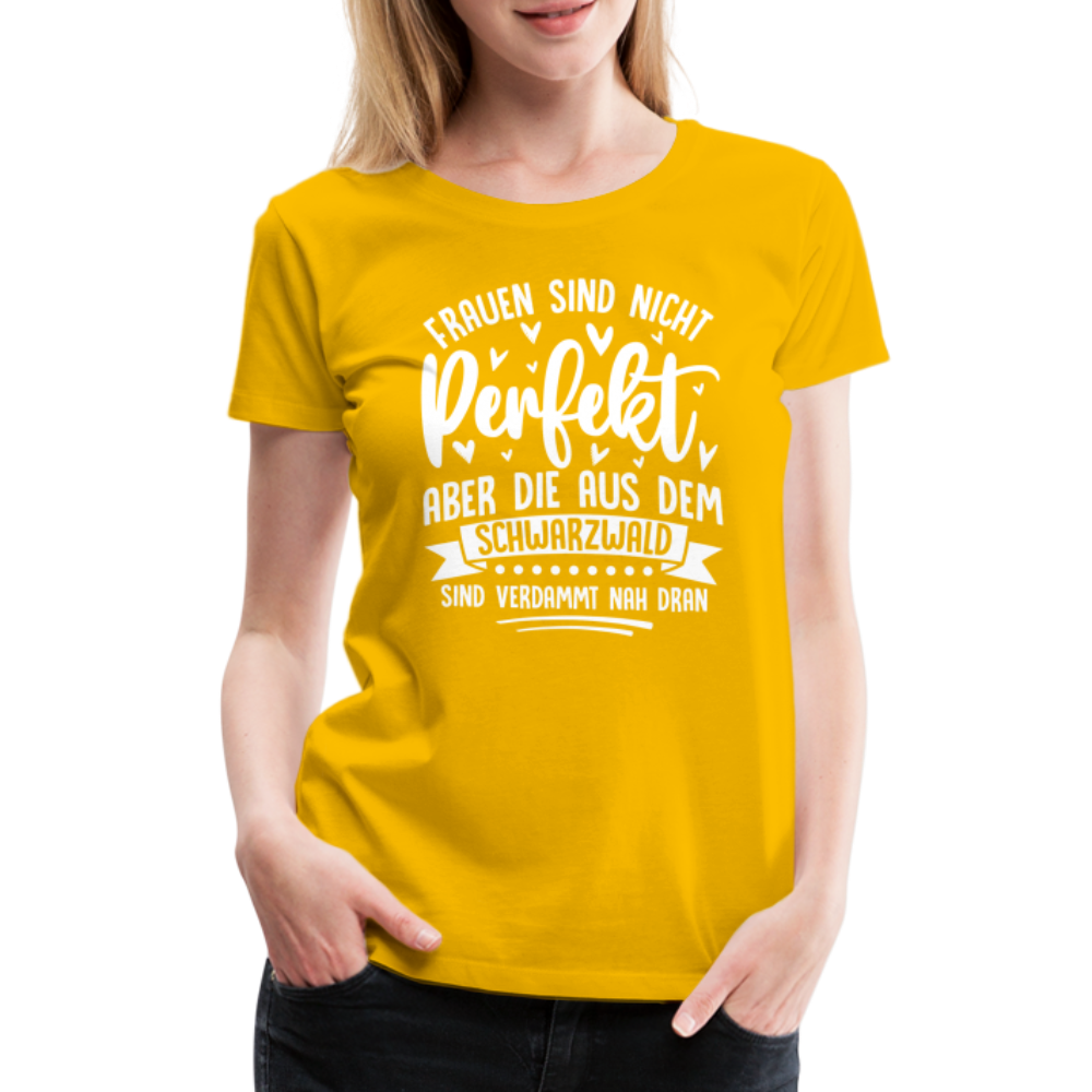 Frauen aus dem Schwarzwald lustiges Premium T-Shirt Damen - Sonnengelb