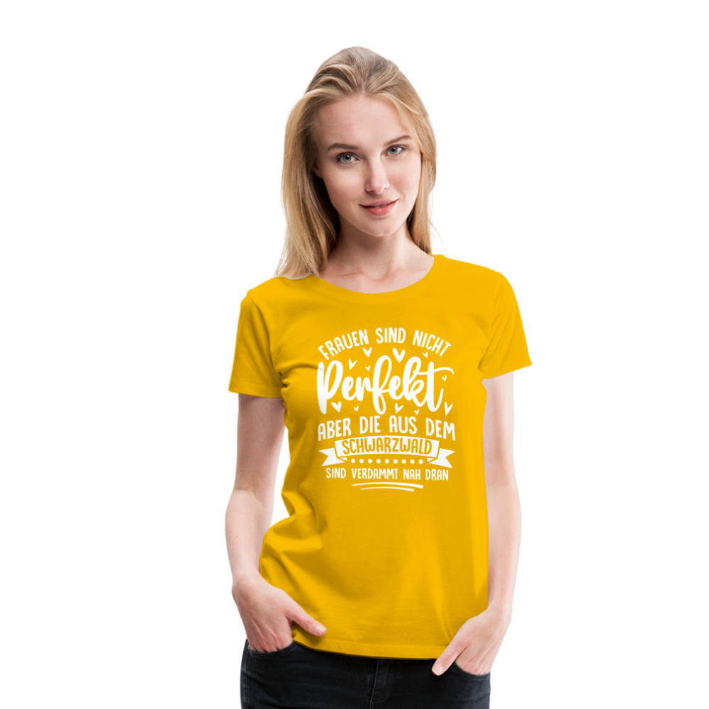 Frauen aus dem Schwarzwald lustiges Premium T-Shirt Damen - Sonnengelb