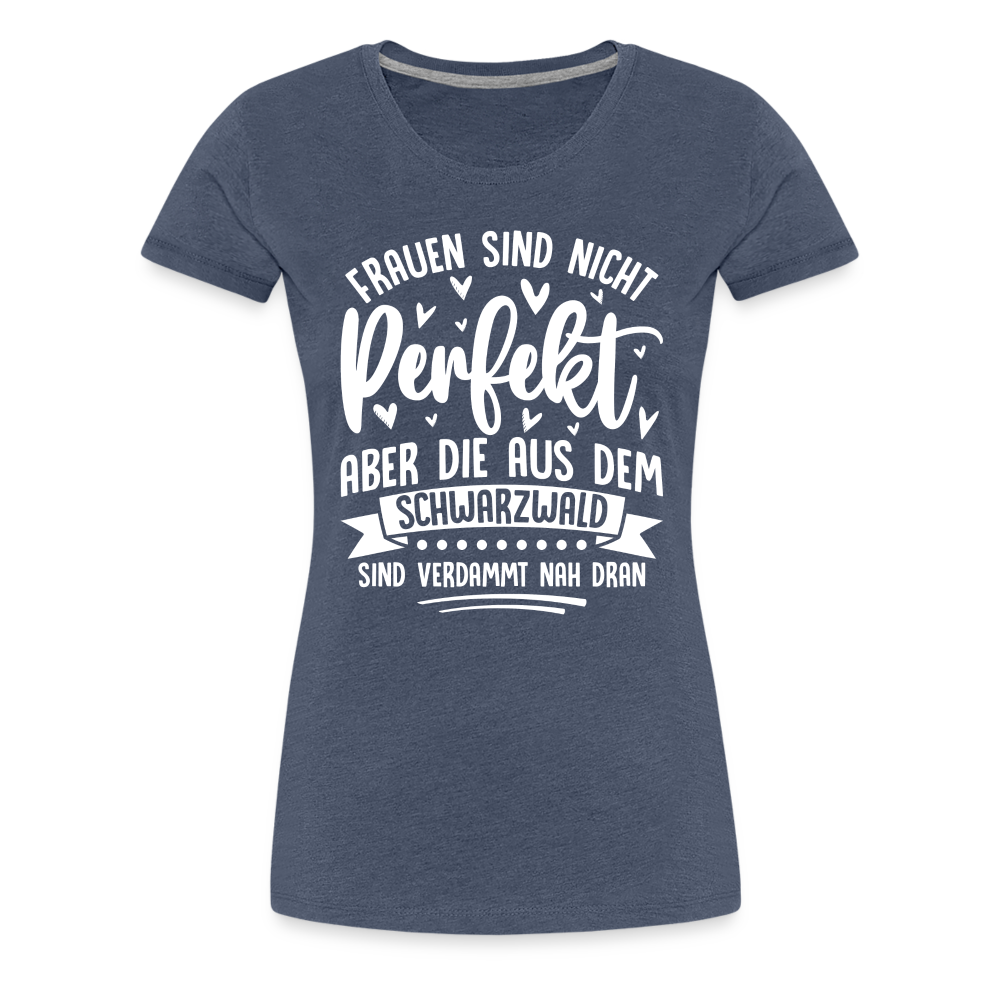 Frauen aus dem Schwarzwald lustiges Premium T-Shirt Damen - Blau meliert
