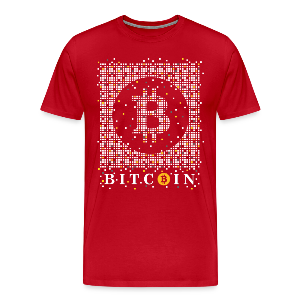 Bitcoin Krypto 3 Premium T-Shirt Herren - Rot