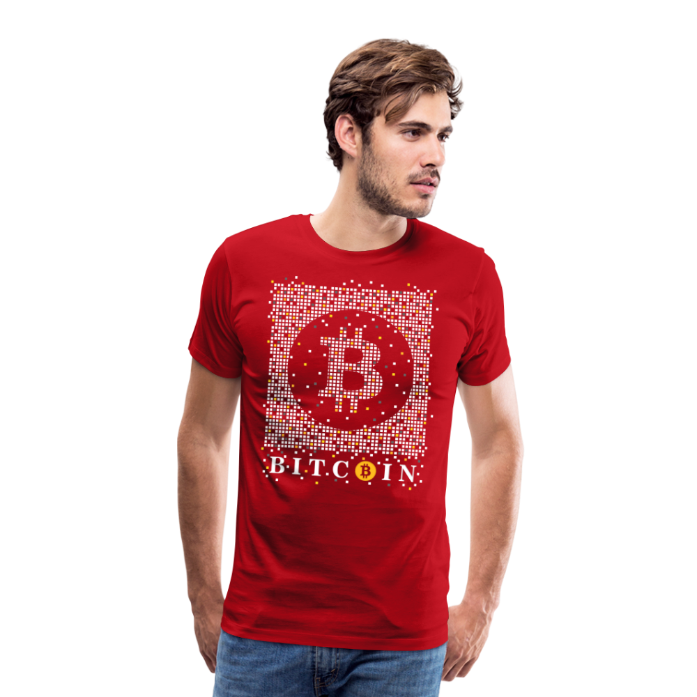 Bitcoin Krypto 3 Premium T-Shirt Herren - Rot